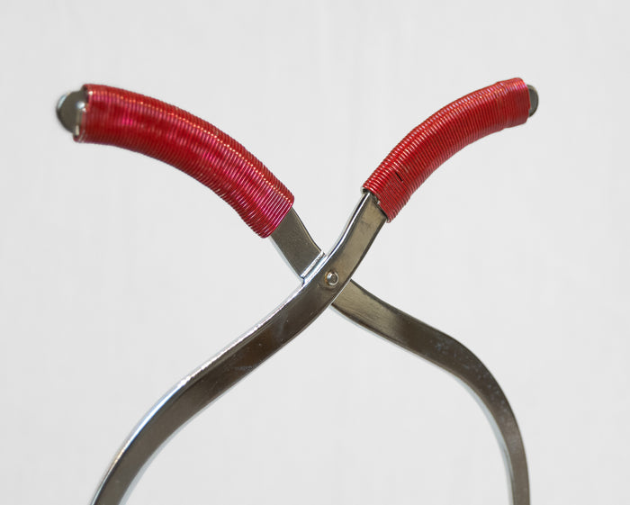 Mid-Century Ice Bucket in the Form of Ice Cube with Handle Formed as Ice Tongs