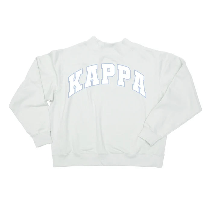 Mock Neck Twill Sweatshirt- Kappa Kappa Gamma