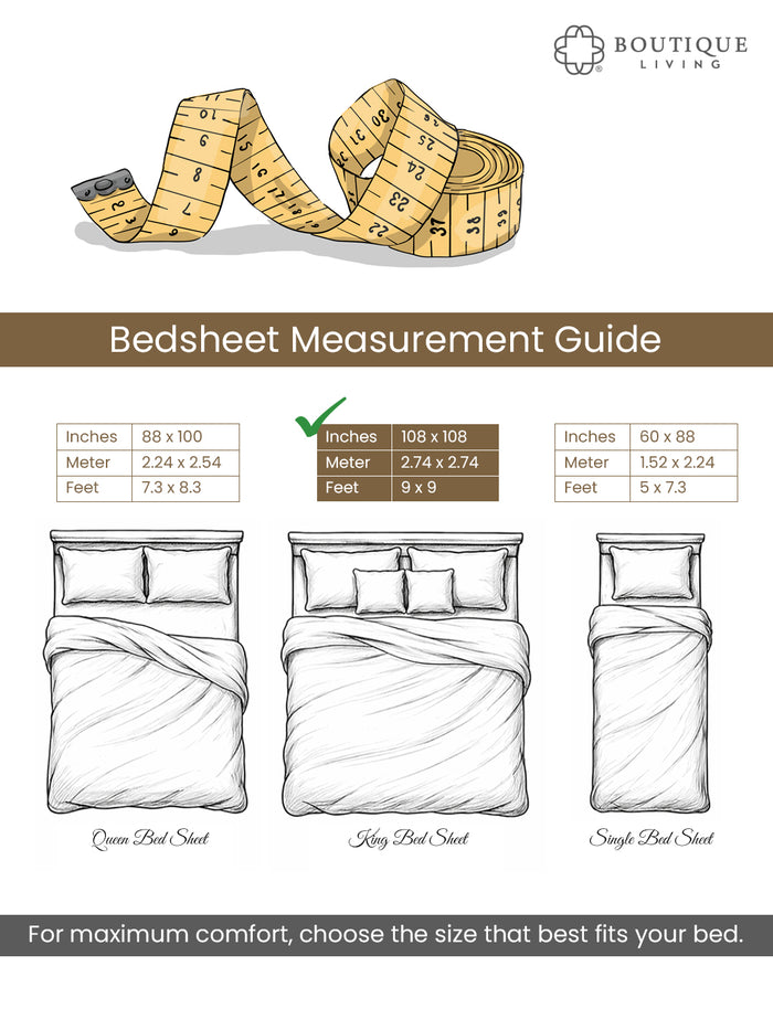 Nature Bouquet 100% Cotton 300 TC King Bedsheet with 2 Pillow Covers | Green & Red Floral Fragrance Bedsheet Set