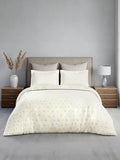 Nature Bouquet 100% Cotton 300 TC King Bedsheet with 2 Pillow Covers | White & Yellow Floral Fragrance Bedsheet Set