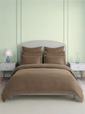 Natures Bamboo Cotton 180 TC King Bedsheet with 2 Pillow Covers | Brown Solid Bedsheet Set