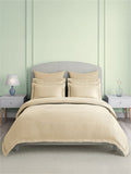 Natures Bamboo Cotton 180 TC King Bedsheet with 2 Pillow Covers | Cream Solid Bedsheet Set
