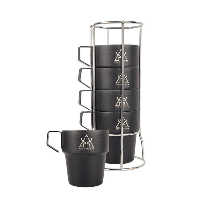 NEW Black Mug 5-Piece Set - KZM