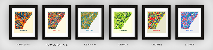 Oakville Ontario Map Print - Full Color Map Poster