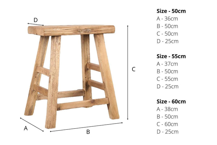 Old Barn Farmhouse Stool - 50cm -