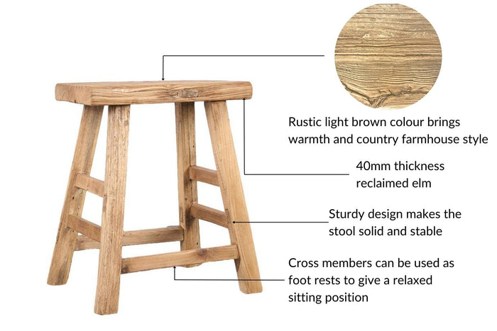 Old Barn Farmhouse Stool - 50cm -