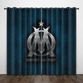 Olympique de Marseille Curtains Pattern Blackout Window Drapes