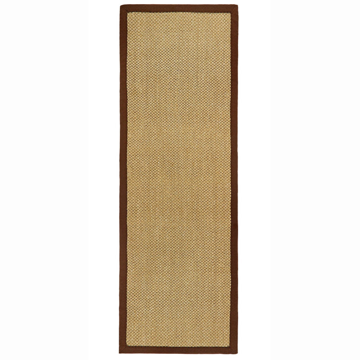 Origins Sisal Warm Natural with Dark Brown Border