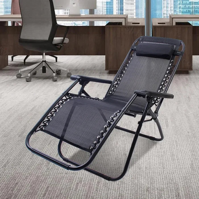 Outdoor Camping Beach Chair Office Lunch Zero Gravity Folding Lounge Chair Garden Balcony Chair