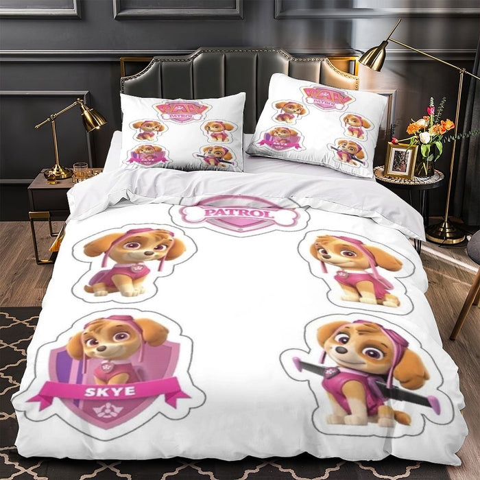 Paw Patrol Skye Duvet Cover Pattern Bedding Set Without Filler