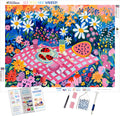 Picnic in a Field of Wildflowers