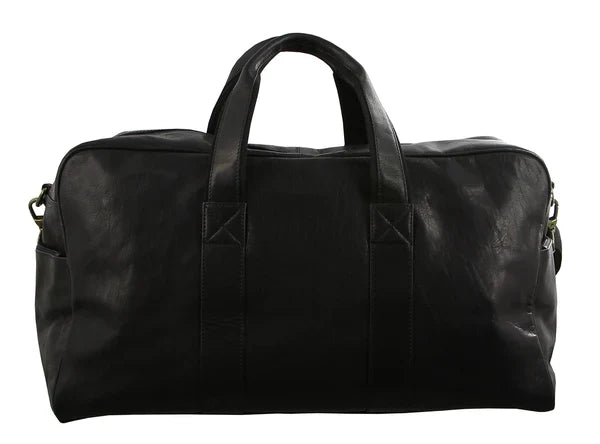 Pierre Cardin Black Leather Travel Bag - 52cm