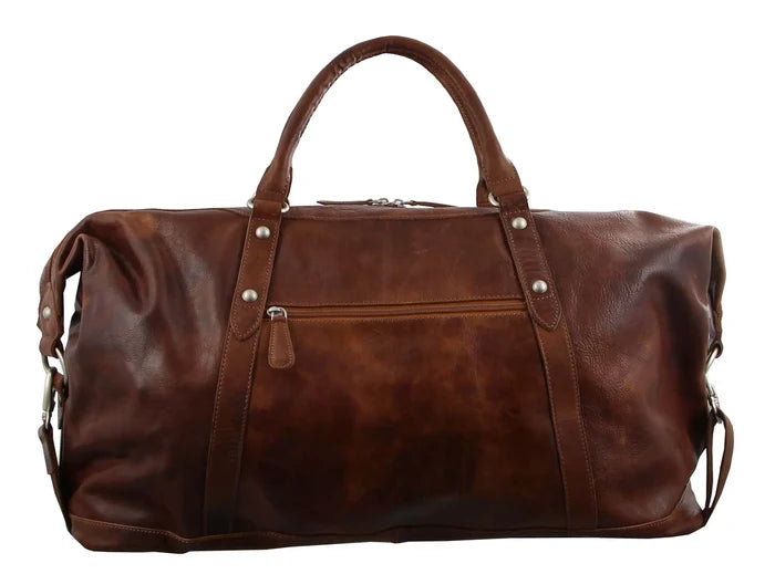 Pierre Cardin Cognac Leather Travel Bag - 54cm