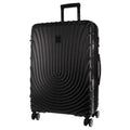 Pierre Cardin Hard Shell 4 Wheel Suitcase - Cabin - Black - With Hidden Compartment
