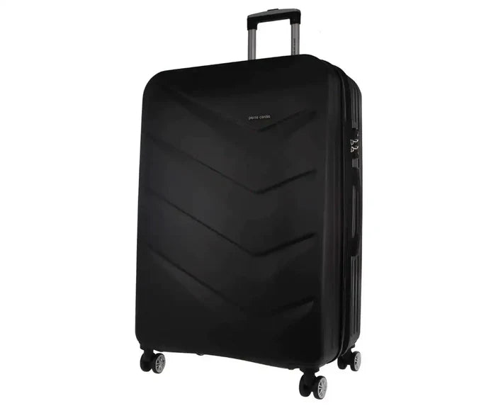 Pierre Cardin Hard Shell 4 Wheel Suitcase - Large - Black - Expandable