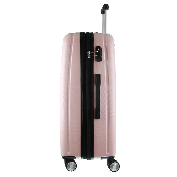 Pierre Cardin Hard Shell 4 Wheel Suitcase - Large - Rose - Expandable