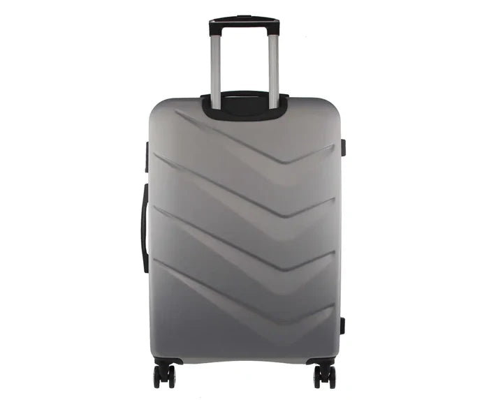 Pierre Cardin Hard Shell 4 Wheel Suitcase - Medium - Silver - Expandable - Lightweight
