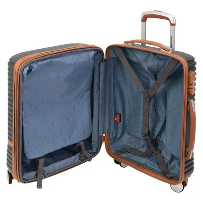 Pierre Cardin Hard Shell Suitcase Cabin - Charcoal