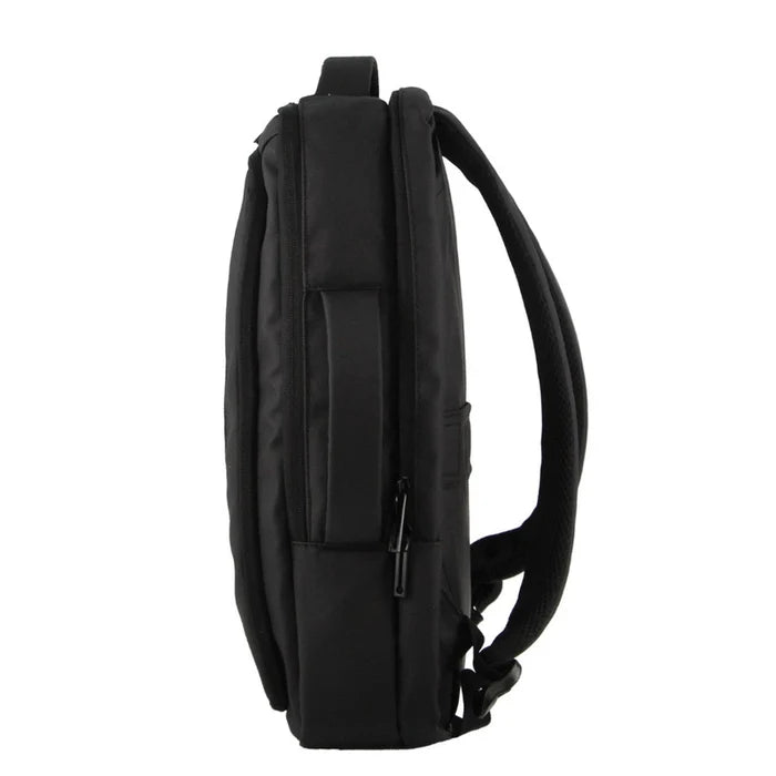 Pierre Cardin Laptop Backpack - Black - Top & Side Handle