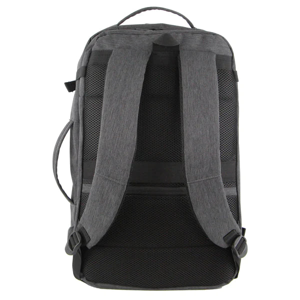 Pierre Cardin Laptop Backpack - Grey - Top & Side Handle