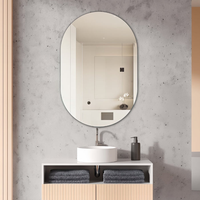 Pill Oval 600 x 900 Polished Edge Mirror - Acqua Bathrooms