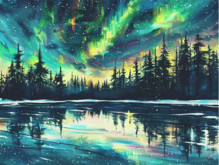 Pine Trees Silhouetted