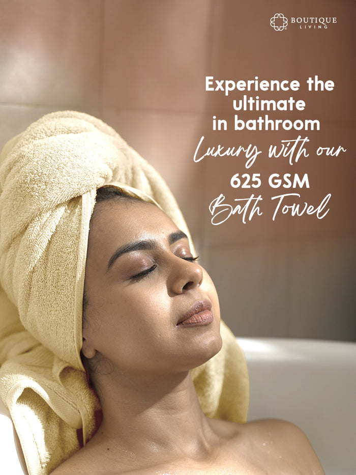 Platinum Pulse 100% Cotton 625 GSM Beige Bath Towel