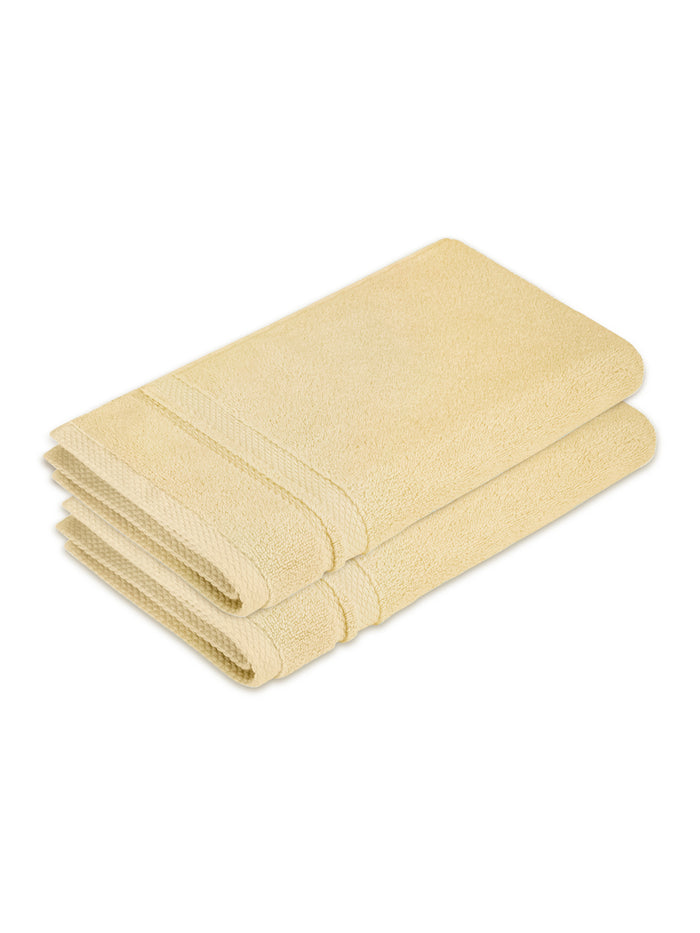 Platinum Pulse 100% Cotton 625 GSM Cream Hand Towels (Pack of 2)
