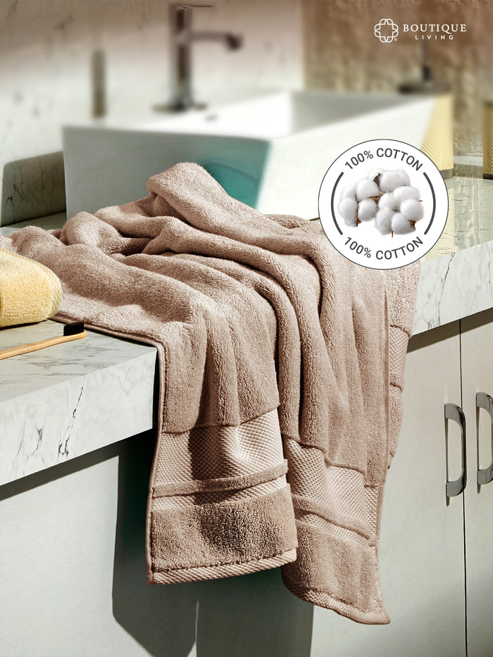 Platinum Pulse 100% Cotton 625 GSM Grey Bath Towel