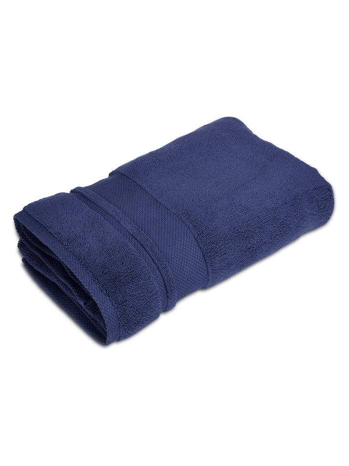 Platinum Pulse 100% Cotton 625 GSM Navy Blue Bath Towel