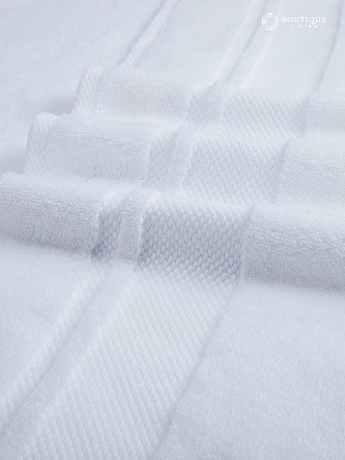 Platinum Pulse 100% Cotton 625 GSM White Bath Towel