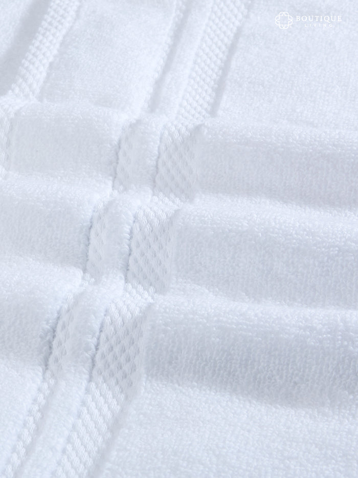 Platinum Pulse 100% Cotton 625 GSM White Hand Towels (Pack of 2)