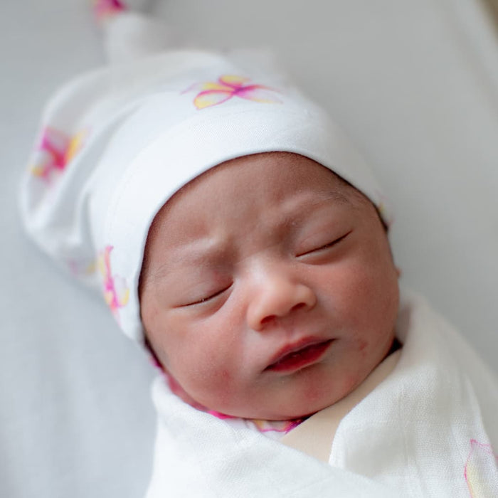 Plumeria Bamboo Knotted Hat