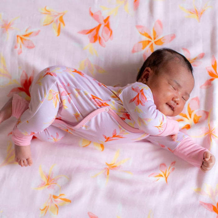 Plumeria Honey Bamboo Newborn Coverall