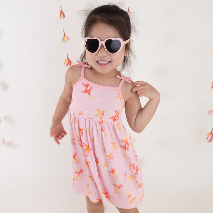 Plumeria Honey Spaghetti Strap Dress