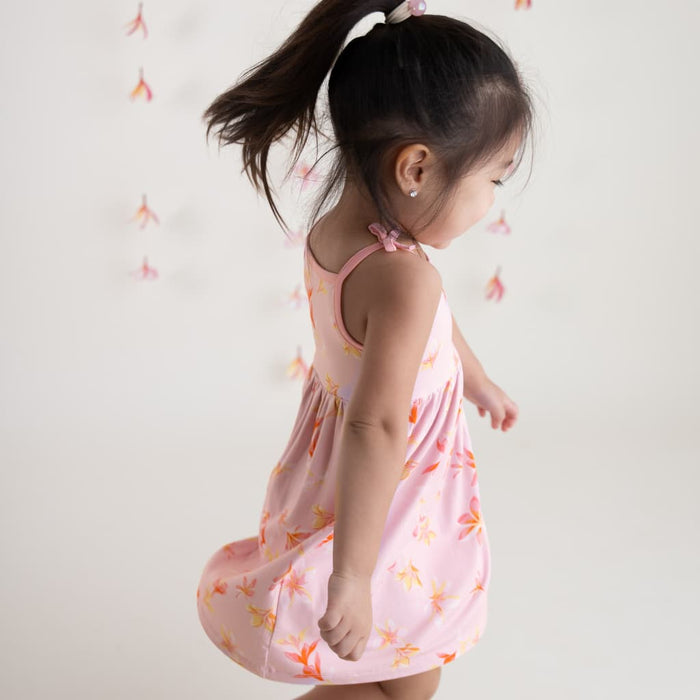 Plumeria Honey Spaghetti Strap Dress