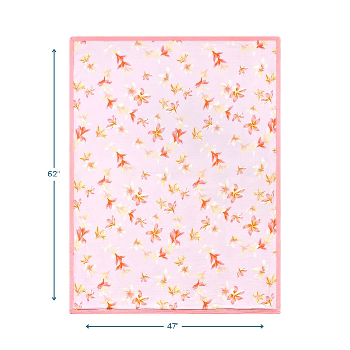 Plumeria Honey Throw Blanket