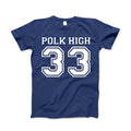 Polk High 33 Al Bundy Football T-Shirt - Married With Children Funny Football Apparel Standard T Royal Blue
