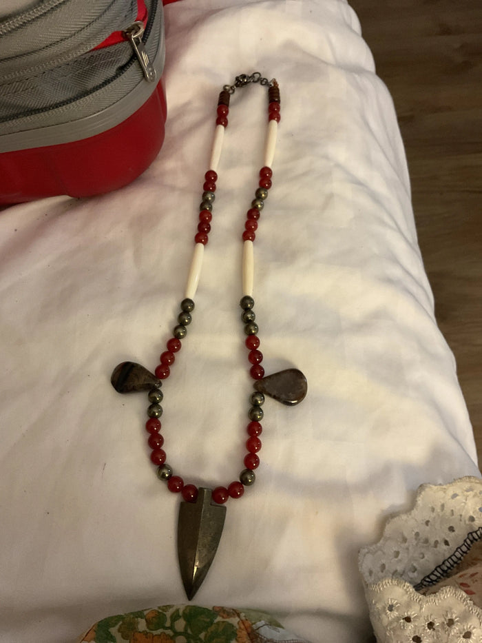 Pyrite and Montana Agate Necklace The Foxes Den