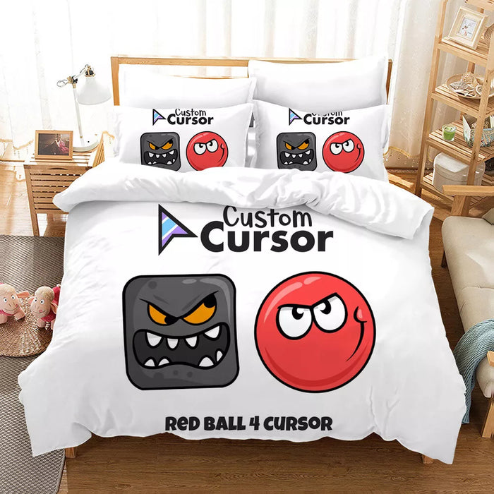 Red Ball 4 Bedding Set Pattern Quilt Cover Without Filler