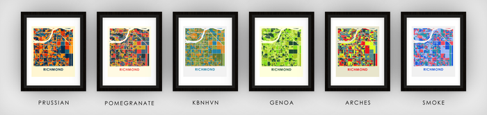 Richmond British Columbia Map Print - Full Color Map Poster