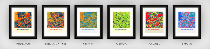 Richmond Hill Ontario Map Print - Full Color Map Poster