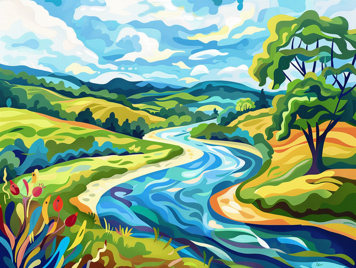 River Through the Countryside