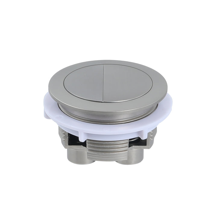 Round Brushed Nickel Flush Buttons - Acqua Bathrooms