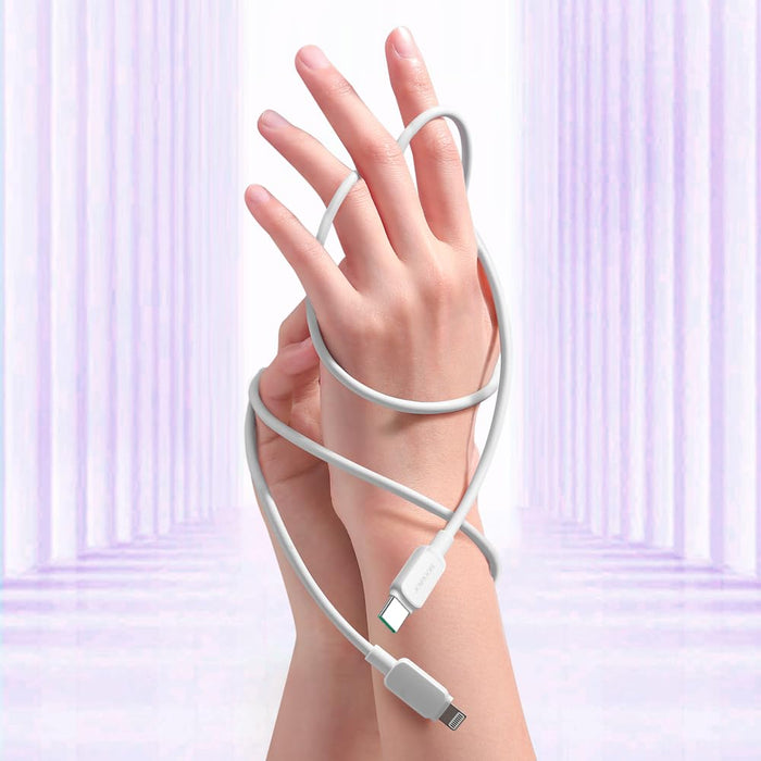 S-A55 StarFlight Series 30W Auto Power-Off Fast Charging Data Cable?Type-C to Lightning? 1.2m - White