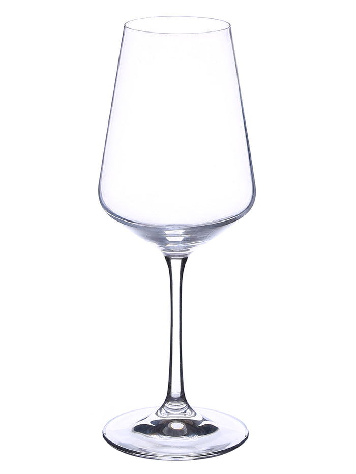 Refined crystal wine glass ideal for wine tastings