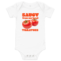 Saucy From My Head Tomatoes 🍅 Baby Onesie