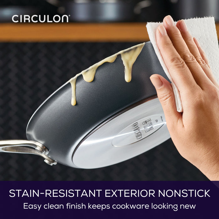 ScratchDefense Extreme Non-Stick Induction Frying Pan Twin Set - Small & Medium