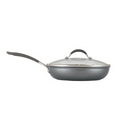 ScratchDefense Extreme Non-Stick Induction Frying Pan with Lid - 30 cm