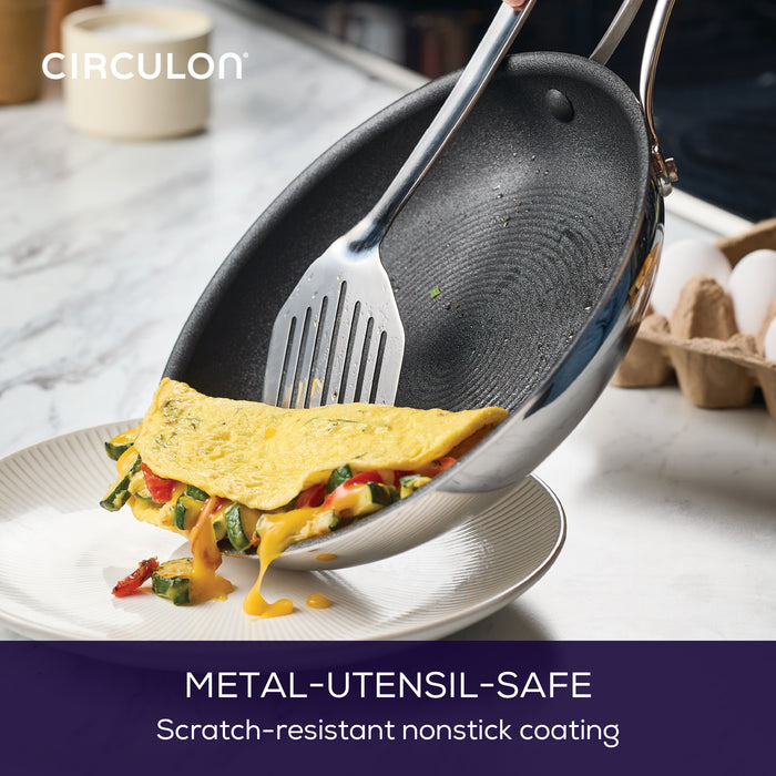 ScratchDefense Multi-Layer Stainless Steel Extreme Non-Stick Induction Frying Pan - 2 Sizes